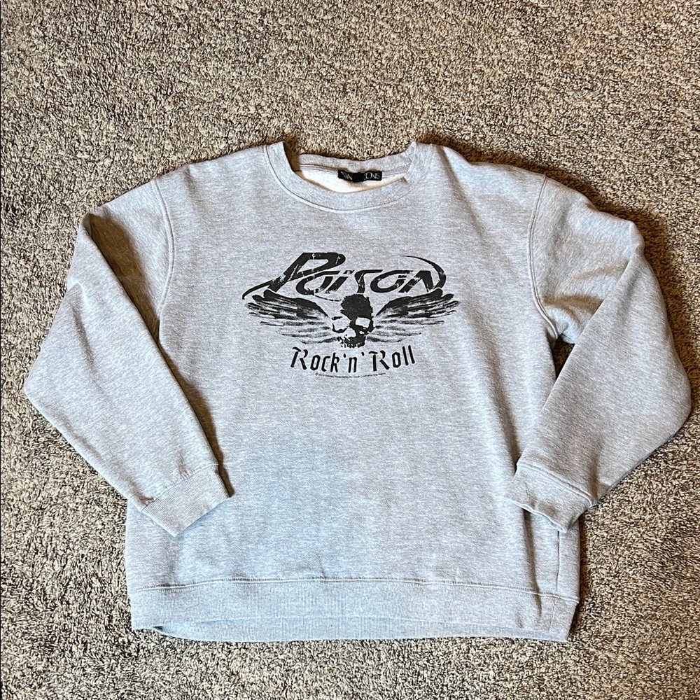 Gray Rock 'n' Roll Graphic Sweatshirt